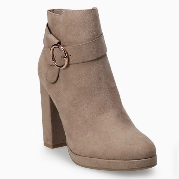lc lauren conrad avant women's high heel ankle boots